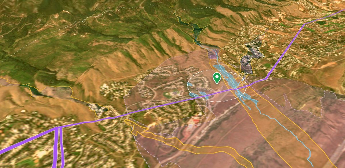 Sample site map with flood, wetland, protected-area and transmission overlays